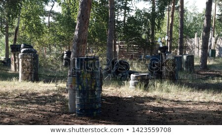 Foto stock: Armed Paintball Player