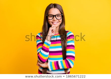 Foto stock: Little Girl With Glasses