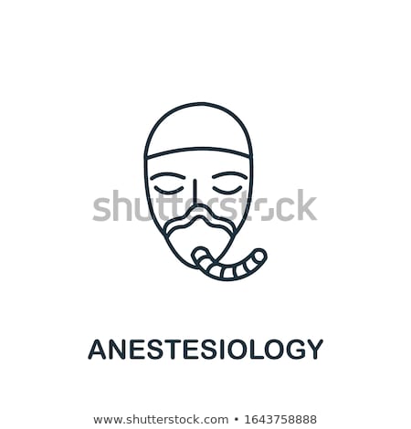 Foto stock: Black Icons For Anesthesiology