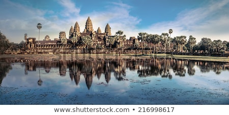Stock fotó: Amazing View Of Angkor Thom Temple Under Blue Sky Angkor Wat