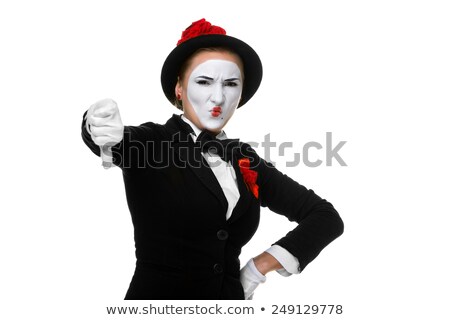 Zdjęcia stock: Portrait Of The Condemning Mime