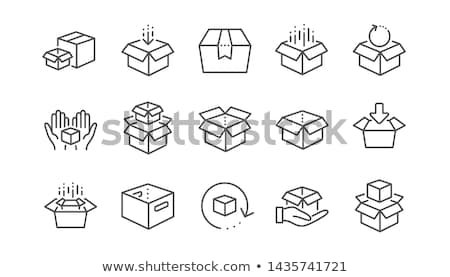 Stockfoto: Signs On Packaging Logistic Icon For Box Packaging Box Symbols