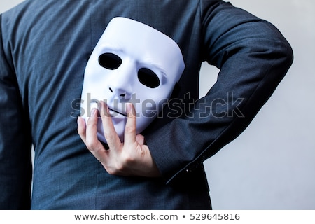 Сток-фото: Masked Man In Criminal Concept On White