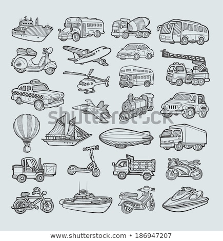 Stok fotoğraf: Jet Scooter Sketch Icon