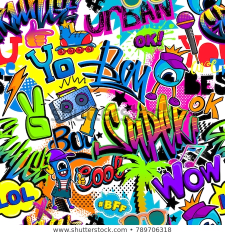 Stockfoto: Graffiti Seamless Pattern