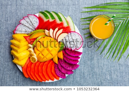 [[stock_photo]]: Watermelon Slices On A Plate Top View