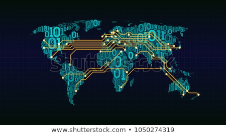 ストックフォト: Binary Code Map