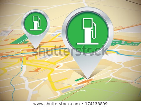 Gps Navigation Service Vector Concept 3d Road Map With Arrow G Stockfoto © ojal
