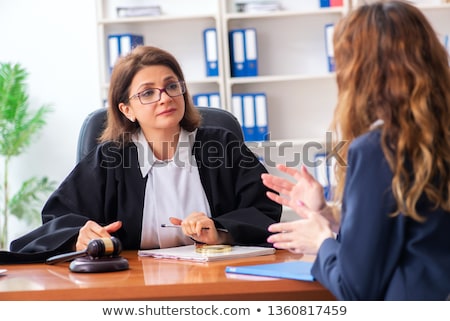 ストックフォト: Young Woman Visiting Female Lawyer