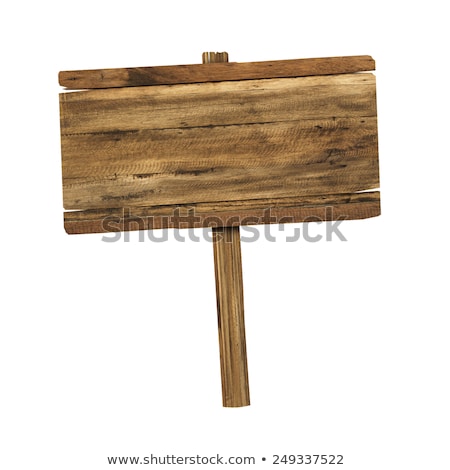 Stok fotoğraf: Isolated Blank Wooden Sign