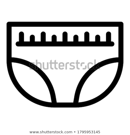 Stock photo: Stretch Diaper Icon Vector Outline Illustration