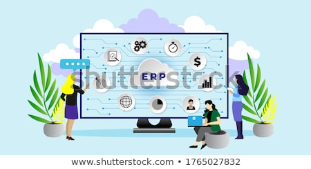 Stock fotó: Enterprise Accounting Concept Landing Page
