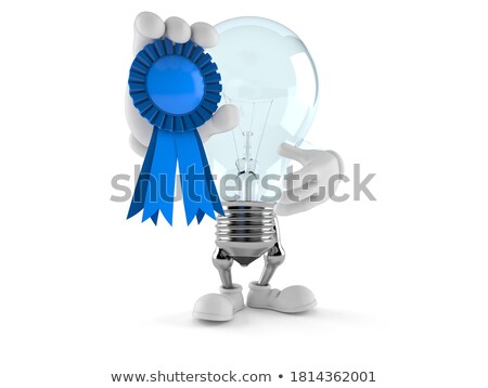 Stok fotoğraf: Blue Award Ribbon