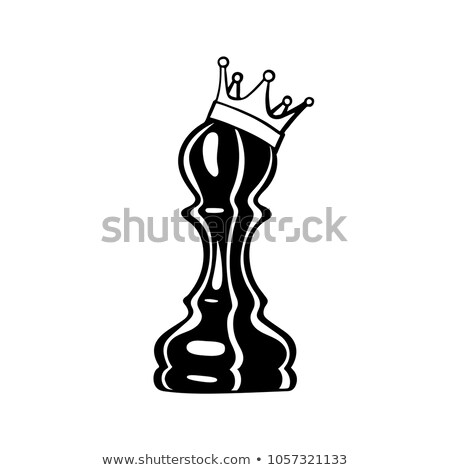 Foto stock: Vector Chess Pawn With Golden Crown And Defeated King