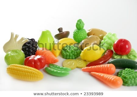 Plastikowa gra Fałszywe różnorodne warzywa i owoce Zdjęcia stock © lunamarina