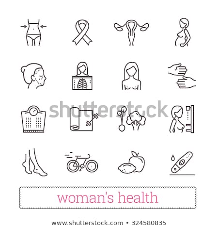 Stok fotoğraf: Flat Icons Set For Obstetrics