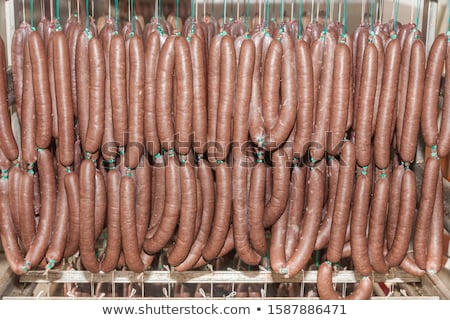 Stock photo: Sausages Are Drying After Cooking In Hot Water