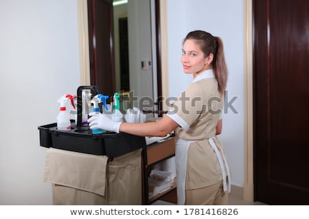 Foto stock: Waiting Room With Cleaning Trolley