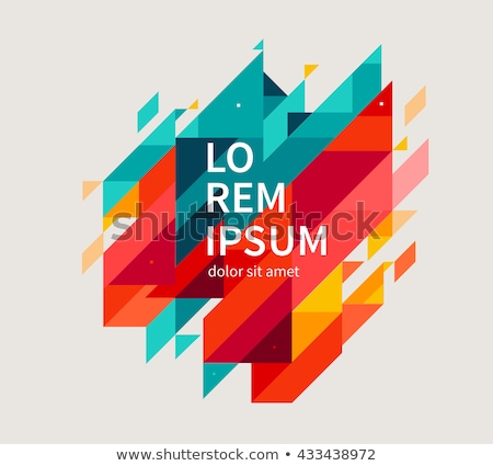 Foto stock: Abstract Color Triangles Poster