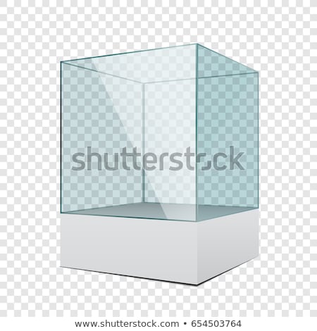 Stockfoto: Empty Glass Showcase For Exhibit