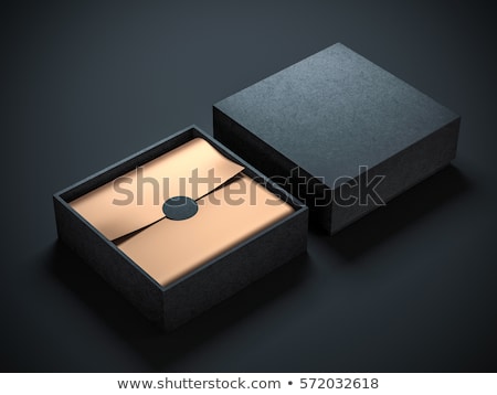 Сток-фото: Black Set Of Luxury Packages 3d Rendering