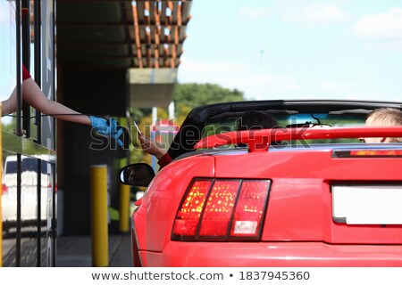 Stock photo: Seller And Customer Paying At Fast Food Restaurant