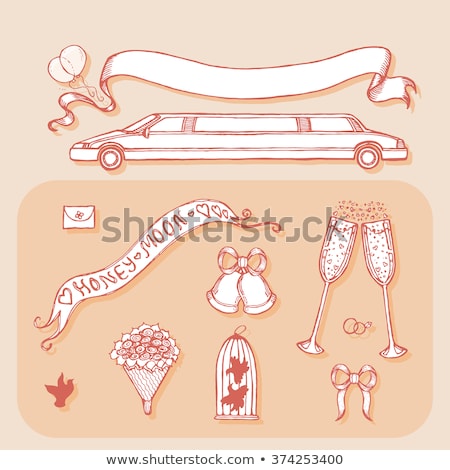 Stock photo: Limousine Hand Drawn Outline Doodle Icon