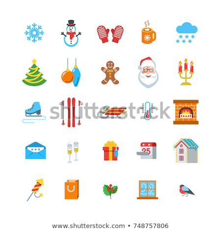 ストックフォト: Sleigh Vector Flat Icon