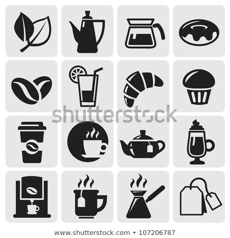 Stockfoto: Muffin And Coffee Mug Breakfast Vector Illustration