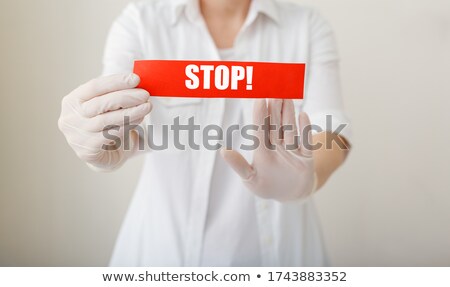 Stock photo: Doctor Shows Sign With The Text Coronavirus Alert