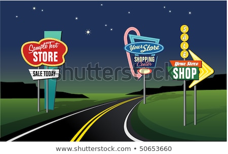 ストックフォト: Two Retro Advertising Signs