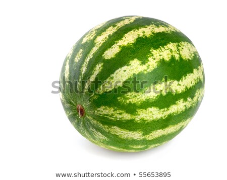 Foto de Estúdio De Uma Melancia Inteira Perfeita Isolada Em Pure Whit Foto stock © Smileus
