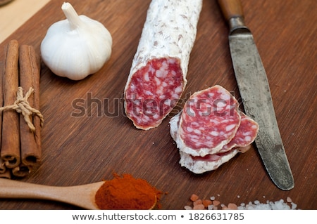 Zdjęcia stock: Slices Of Pork Sausage