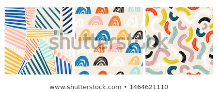 Stock fotó: Vector Seamless Abstract Pattern With Hand Drawn Arc Shapes Textured Figures It Looks Like Hills O
