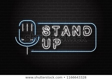 Stock fotó: Promotional Poster Of Night Stand Up Show Vector