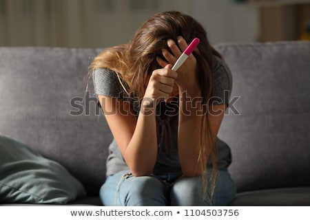 Stock fotó: Woman With Pregnancy Test