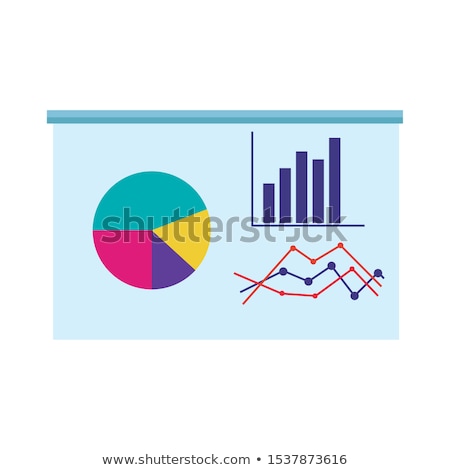 Foto stock: Business Statistics Pie Charts Set Over White