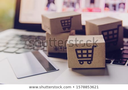 Сток-фото: Online Shopping By Laptop