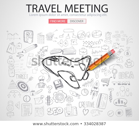 Stock photo: Travel For Business Concept With Doodle Design Style Finding Routes