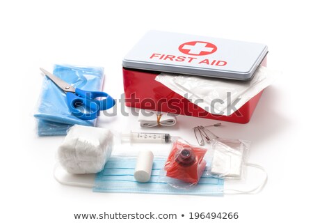 Foto stock: First Aid Kit Case Isolated On White