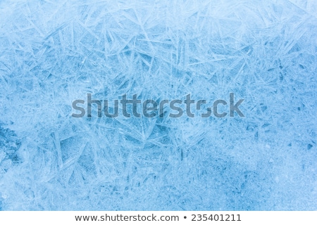 Foto stock: Ice Texture With Frozen Bubbles