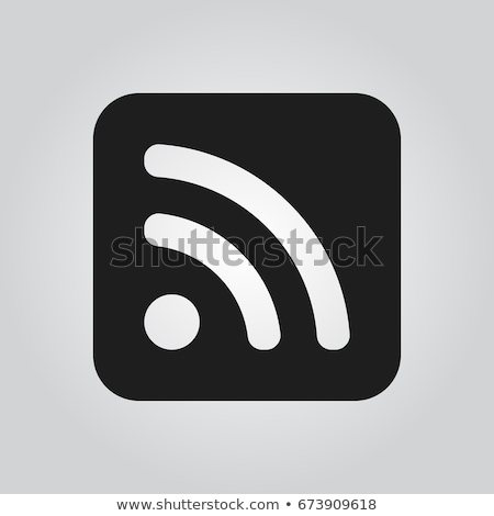 Stock fotó: Simple Flat Rss Icon Feed Symbol Vector Illustration