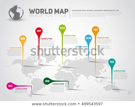 Foto stock: Dark World Map Infographic Template