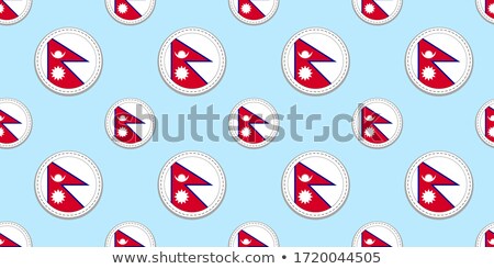 ストックフォト: Round Flag Of Nepal With Circles Pattern