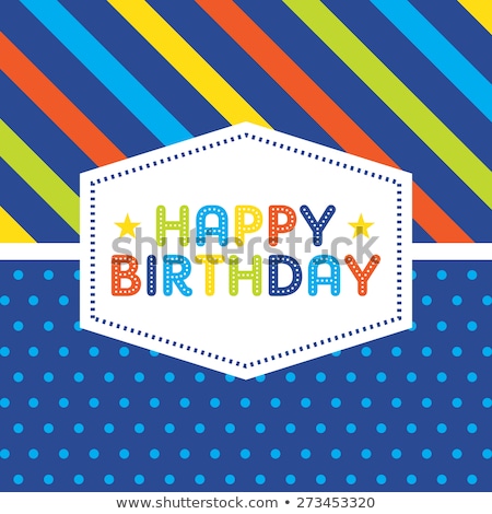 Stock photo: Beautiful First Birthday Card Design