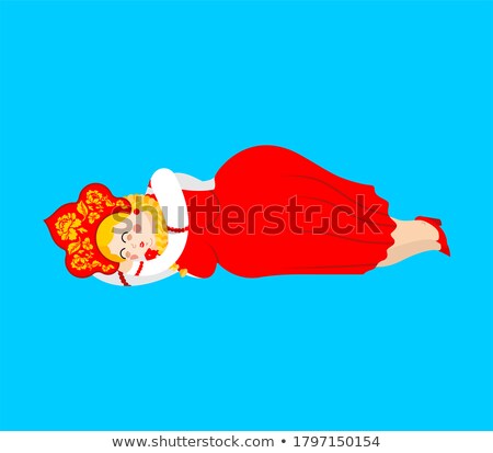 ストックフォト: Russia Sleeping Russian Girl Asleep Female Dormant In Nationa