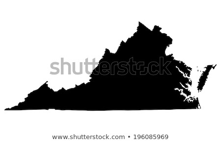 Stockfoto: Virginia Vector Map Silhouette Isolated On White Background High Detailed Illustration United Stat