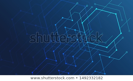 Stockfoto: Vector Abstract Technology Background With Dots And Line
