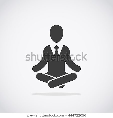 Stock fotó: Businessman Meditates With Enlightenment Concept