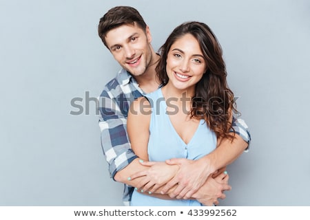 Foto d'archivio: Portrait Of Happy Couple Hugging